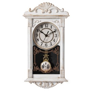 Clockswise Vintage Grandfather Wood-Looking Plastic Pendulum Decorative Battery-Operated Wall Clock - 1 of 4