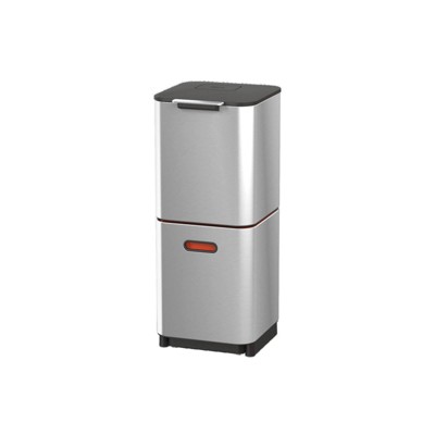 Joseph Joseph Totem 40l Dual Trash Can And Recycle Bin Stainless ...