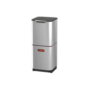 Joseph Joseph Totem 40L Dual Trash Can and Recycle Bin Stainless