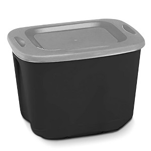 HOMZ Stackable and Nestable Heavy Duty Plastic Storage Container with 4 Way Handles - 1 of 4