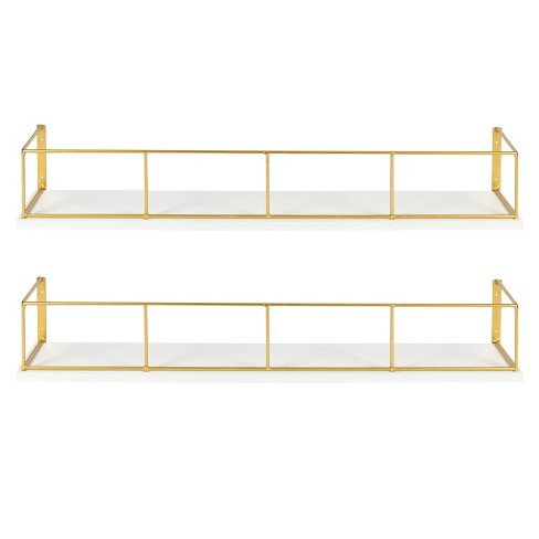 Adela Wood/metal Decorative Wall Shelf - Kate & Laurel All Things Decor :  Target