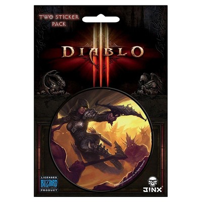 JINX Inc. Diablo III 3" Round Sticker 2-Pack: Demon Hunter Class