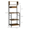 Aghana Digitals Rustic Brown Kitchen Baker's Rack with Power Outlet & USB Charger, Adjustable - 2 of 4