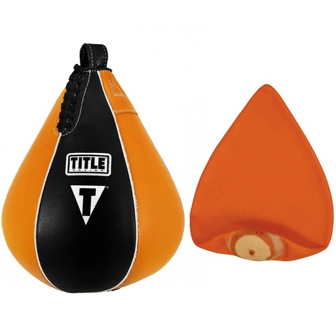 Title Boxing Leather Speed Bag And Bladder - Large - Black/yellow : Target