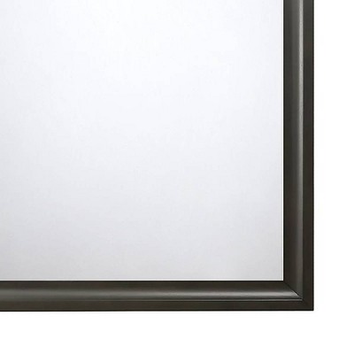 Antique Gray Rectangular Wood Framed Mirror