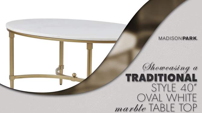 Bordeaux Coffee Table White/Gold, 2 of 12, play video