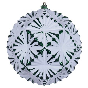 Vickerman Etch Prism White Brush Ornament - 1 of 1