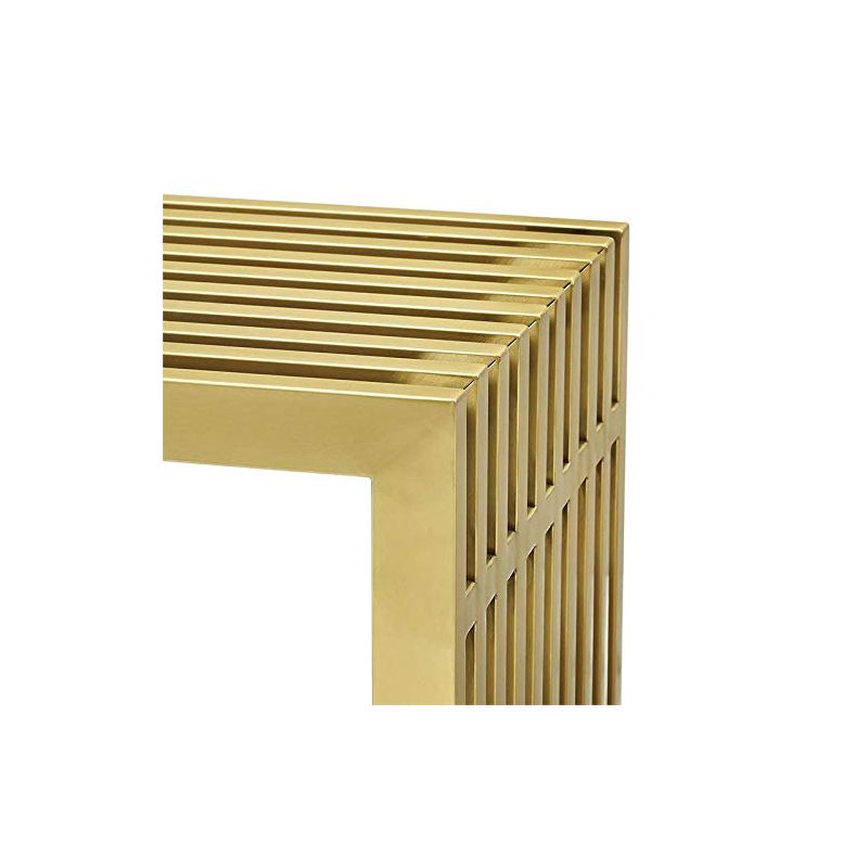 Modway Gridiron Stainless Steel Console Table Gold, 5 of 6