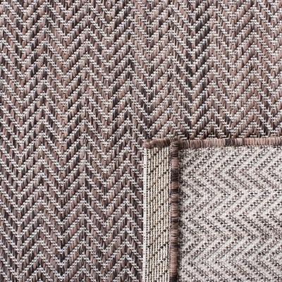 Reversible Gray Synthetic 9' x 12' Easy-Care Area Rug