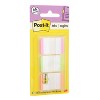 Post-it 66ct 1" Repositionable Filing Tabs with On-the-Go Dispenser - Pink/Green/Orange: Plastic, Removable, Multicolored - 4 of 4