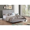 HomeStock Erin Upholstered Panel Bed with Nailhead, Gray - 2 of 4