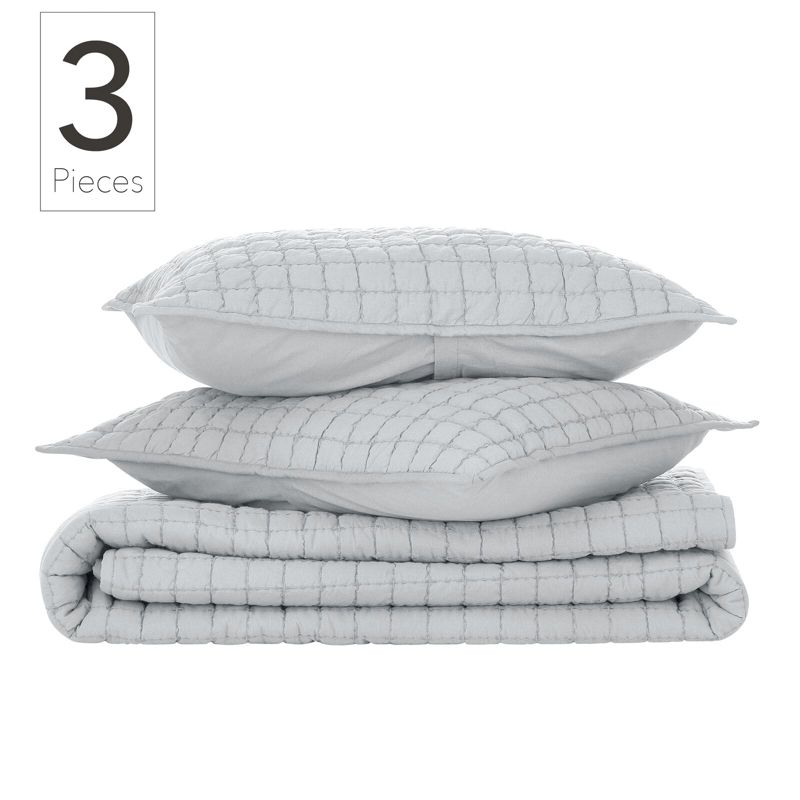 Nate Home by Nate Berkus Solid Cotton Textured Quilt Set, 2 of 10