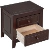Wooden Nightstand with 2 Drawers, Mid-Century Vintage Nightstand, Nightstand with Storage, Vintage Furniture for Bedroom, Classic Design - 3 of 4