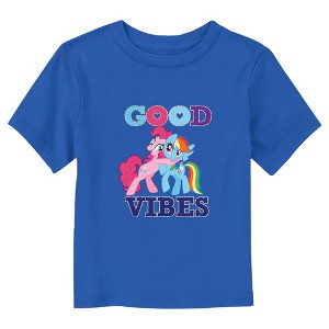 My Little Pony: Friendship is Magic Pinkie Pie and Rainbow Dash Good Vibes  T-Shirt - Royal Blue - 4T - 1 of 3