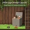 Yardgrace 30/45/80/100 Gallon Deck Box Weather Resistant Storage and Seating Outdoor Deck Box - 4 of 4