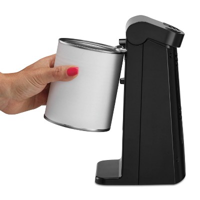 Black Electric Side-Cut Can Opener with Magnet
