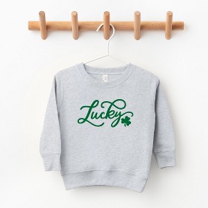 The Juniper Shop Cursive Lucky Clover Youth Ultra-Soft Graphic Sweatshirt - 1 of 3