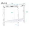 PAGED 42 inch Half-Moon Console Table,Modern Entryway Table with Cloud Design Top and Open Shelf for Living Room,Entryway Hallway - 3 of 4