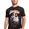 Jojo's Bizarre Adventure Group Shot Logo Text Adult Black Mineral Wash Crew Neck Short Sleeve T-shirt - 4 of 4
