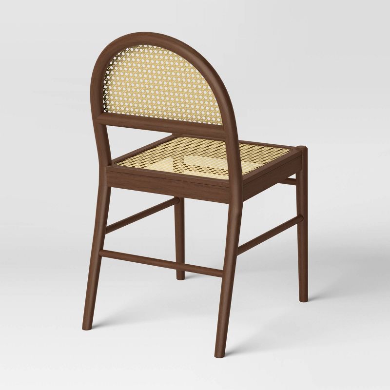 2pk Gilbert Arch Back Caned Woven Dining Chairs Walnut - Threshold&#8482; designed with Studio McGee, 6 of 12