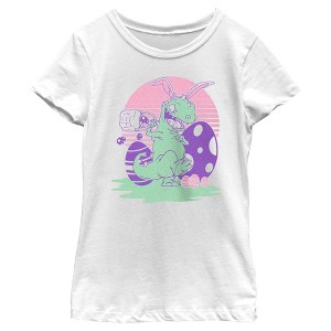 Girl's Rugrats Reptar Easter Eggs T-Shirt - 1 of 4