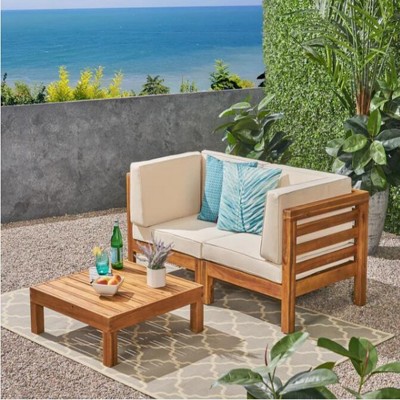 Infurnic Patio Seating Sets Modern Outdoor Furniture Set Featuring Unique Design,Perfect for Gardens, Living Spaces, Beige, 30.25"*30.25"*26.5"