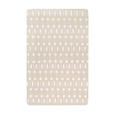 Organic Cotton Beige Beach Bum Mini Crib Sheet