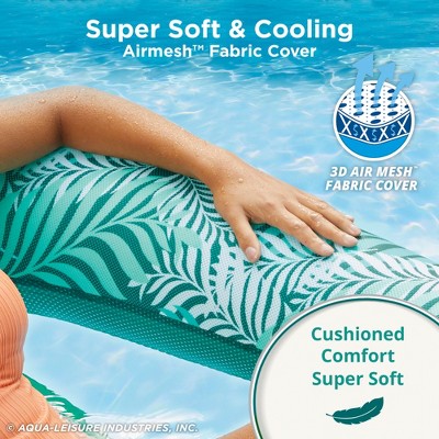 Teal Fern Leaf Inflatable Zero Gravity Pool Lounger