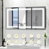 Lighted Medicine Cabinet with Mirror Wall Mounted Bathroom Mirror with Storage - 3 of 4