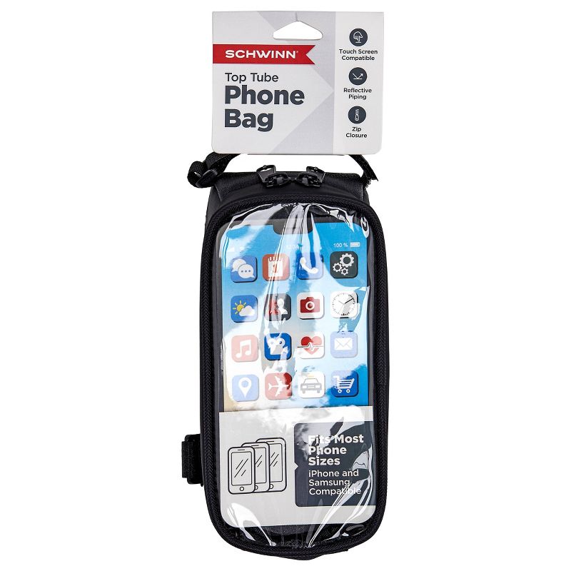 Schwinn Top Tube Bike Phone Bag - Black, 1 of 7