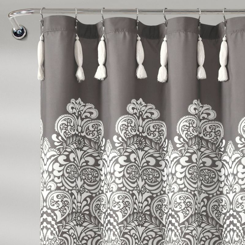 72&#34;x72&#34; Boho Medallion Shower Curtain Gray - Lush Decor, 3 of 8
