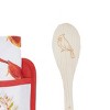C&F Home "Joy" Sentiment with Red Cardinal Sitting on Holly Berry Wreath Printed Potholder Gift Set. - 2 of 4