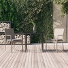 vidaXL Patio Dining Set Outdoor Rattan Wicker Table and Chair Set for Porch - Gray 3 Piece with Cushions, 31.5" Table - 2 of 4