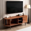 PAGED Wood TV Stand Vintage Entertainment Console with Two Open Shelves, TV Console for Living Room - 4 of 4