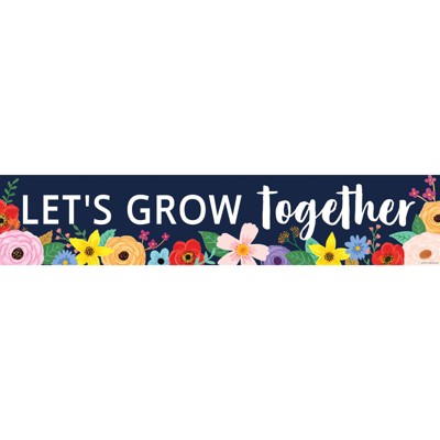 Teacher Created Resources Wildflowers Let's Grow Together Banner, 8" x 39" (Pack of 6)