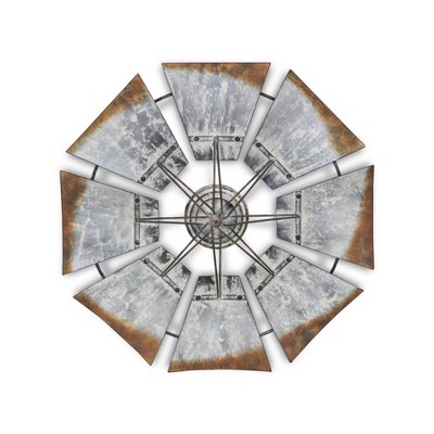Cheung's Hayes Metal Windmill Wall Dcor