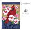 Magnolia Garden Vibrant Pink Blue Red Cardinal 19 x 13 Burlap Small House Flag - 2 of 2