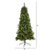 Nearly Natural 6-ft Flat Back Montreal Mountain Artificial Christmas Tree with Pine Cones and Berries - 2 of 4