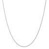 Black Bow Jewelry 1mm 10k White Gold Solid Wheat Chain Necklace - 3 of 4