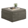 Breighton Home Designs4Comfort Folding Bed Ottoman Taupe Microfiber: Convertible Bench to Guest Sleeper - 3 of 4