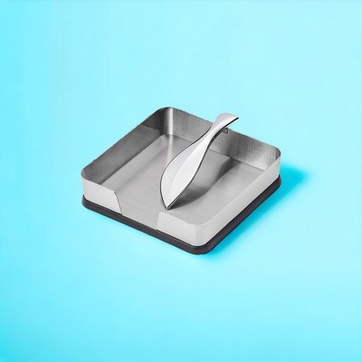 Stainless Steel Leaf Arm Napkin Holder, 7.5"