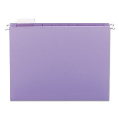 Smead Hanging File Folders 1/5 Tab 11 Point Stock Letter Lavender 25/Box 64064