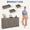 Wooden Dressers with 12 Drawers for Bedroom, Wood Chest of Drawers Clothes Storage Organizer for Living Room, Hallway, Modern Wide TV Stand - 3 of 4