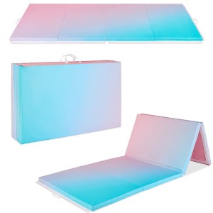 Best Choice Products 10ftx4ftx2in Folding Gymnastics Mat 4-Panel Exercise Workout Floor Mats w/ Handles - 1 of 4