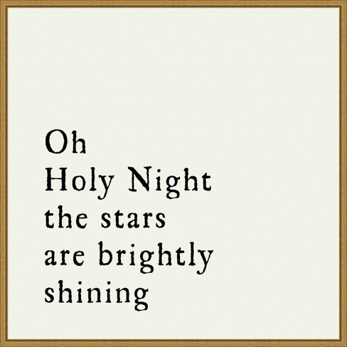 O Holy Night Solid Canvas Sign