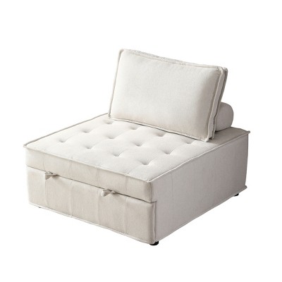 NicBex Multipurpose Linen Fabric Pull Out Sofa Bed Convertible Sleeper Chair Foldable Bed Lazy Sofa for Living Room