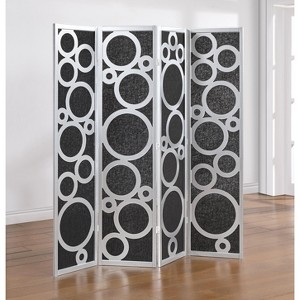 Roundhill Furniture Tavari 4-Panel Room Divider, Decorative Folding Freestanding Privacy Screen - 1 of 4
