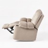 TinyHomie Luxurious Manual Recliner Chair in Coffee Skin Friendly Fabric Dual Cup Holders - 4 of 4