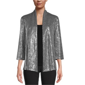 Kasper Womens Sequin Cardigan Sweater - 1 of 1