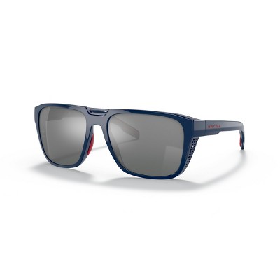 Native XD9038 57mm Man Square Sunglasses Polarized Silver Reflex Lens